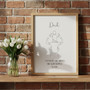 Father And Son Line Art Custom Canvas Gift For Hero Dad
