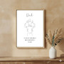 Father And Son Line Art Custom Canvas Gift For Hero Dad