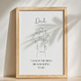 Father And Son Line Art Custom Canvas Gift For Hero Dad