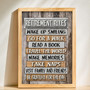 Thoughtful Retirement Rules Canvas Gift For Seniors - Coworker Party Decor With Inspiring Retirement Quote