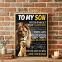 Lion's Strength - Mother Son Poem Canvas Art for His Room Gift