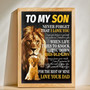 Lion's Strength - Mother Son Poem Canvas Art for His Room Gift