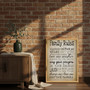 Personalized Vintage Family Rules Canvas Art for Living Room