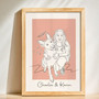 Heartfelt Pet Loss Line Art Canvas - Custom Dog Photo Keepsake