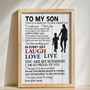 Heartfelt Rustic Mother Son Quote Canvas Wall Art Gift