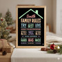 Personalized Family Rules Poster Canvas For Loving Home Values