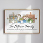 Long Distance Love - Custom Puzzle Map Family Canvas Art Gift