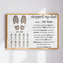 Heartfelt Canvas Gift - Stepped Up Dad Shoes Print Art