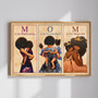 Afro Mother Daughter Love Canvas - Personalized Mother's Day Art