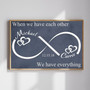 Endless Love Canvas - Personalized Anniversary Art for Couples