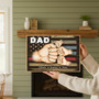 American Hero Dad Fist Bump Canvas - Personalized Flag Art Keepsake
