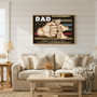 American Hero Dad Fist Bump Canvas - Personalized Flag Art Keepsake