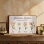 Birth Flower Art Canvas: A Grandchild's Heartfelt Gift for Grandma
