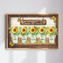 Grandma's Heart - Personalized Family Sunflower Garden Canvas Gift