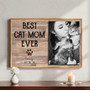 Heartfelt Cat Mom Photo Canvas - Personalized Mother's Day Art