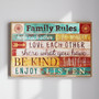 Inspiring Elephant Family Rules Canvas for Living Room Decor