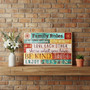 Inspiring Elephant Family Rules Canvas for Living Room Decor