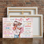 Pink Inspirational Canvas - Mother Daughter Quotes for Girls' Room