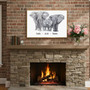 Custom Elephant Canvas - Family Names Keepsake Wall Art Gift