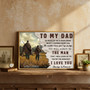 Dad's Hunting Legacy - Personalized Memorial Canvas for Son