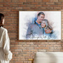 Oil Portrait Canvas - Custom Memorial Gift for Dad, For Her