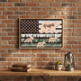 A Patriotic 3D Engraved Papa Bear Canvas Gift for Dad