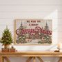 Vintage Christmas Canvas - Merry Holiday Living Room Decor Gift