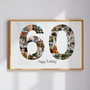 Dad's 60th - Personalized Photo Collage Canvas, Milestone Gift