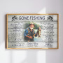 Dad's Fishing Memorial Canvas - Thoughtful Sympathy Tribute Gift