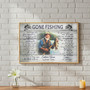 Dad's Fishing Memorial Canvas - Thoughtful Sympathy Tribute Gift
