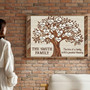 Personalized Family Name Tree - Reunion & Anniversary Canvas Gift