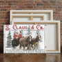 Cozy Christmas Tree Farm Canvas - Vintage Holiday Santa Gifts