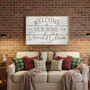 Custom Family Welcome Canvas Art - Personalized Gift for Home