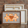 Family Puzzle Canvas - Custom Rustic Gift for Dad or Husband