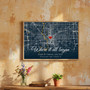 Our First Date Canvas Map - Heartfelt Anniversary Keepsake