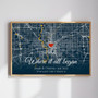 Our First Date Canvas Map - Heartfelt Anniversary Keepsake
