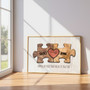 Romantic Woodgrain Puzzle Canvas - A Heartfelt Gift for Couples