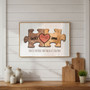 Romantic Woodgrain Puzzle Canvas - A Heartfelt Gift for Couples