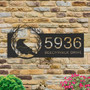 Custom Raven Crow Halloween Wreath Metal Address Sign For Outdoor Decor