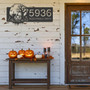 Custom Haunted Scene Halloween Address Metal Sign For Outdoor Yard