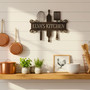Personalized Name Kitchen Metal Monogram Wall Sign