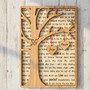 Personalized Tree-Themed Wood Sign For Anniversary Or Valentine's Day - Custom Engraved Message For Couples