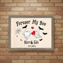 Halloween Gothic Decor With Forever My Boo Wood Sign For Couples - Custom Names