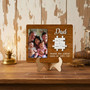 Touching Dad Hero Puzzle Wood Sign - Custom Kid's Name - Father's Day Gift - Thoughtful Personalized Plaque