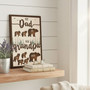 Thoughtful First Dad Now Grandpa Wood Sign - Personalized Gift For Papa Bear With Kids' Names