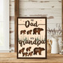 Thoughtful First Dad Now Grandpa Wood Sign - Personalized Gift For Papa Bear With Kids' Names