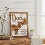 Thoughtful Dad Puzzle Wood Sign Christmas Gift From Kids With Personalized Names Thoughtful Dad Puzzle Wood Sign Christmas Gift From Kids With Personalized Names