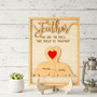 Touching Dinosaur Family Dad Puzzle Wood Sign For Father's Day Gifts