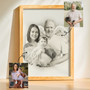 Add Deceased Loved One Photo - Custom Memorial Family Portrait on Canvas