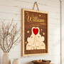 Personalized Elephant Family Wood Sign For Mom - Mother’s Day Door Decor Gift